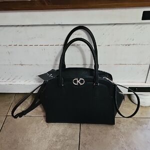 Kate Spade Black Satchel with Gold Accents